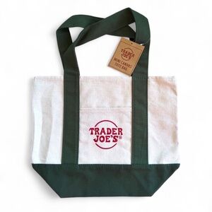 Trader Joe’s Mini Canvas Tote Bag – Green (Classic Edition)